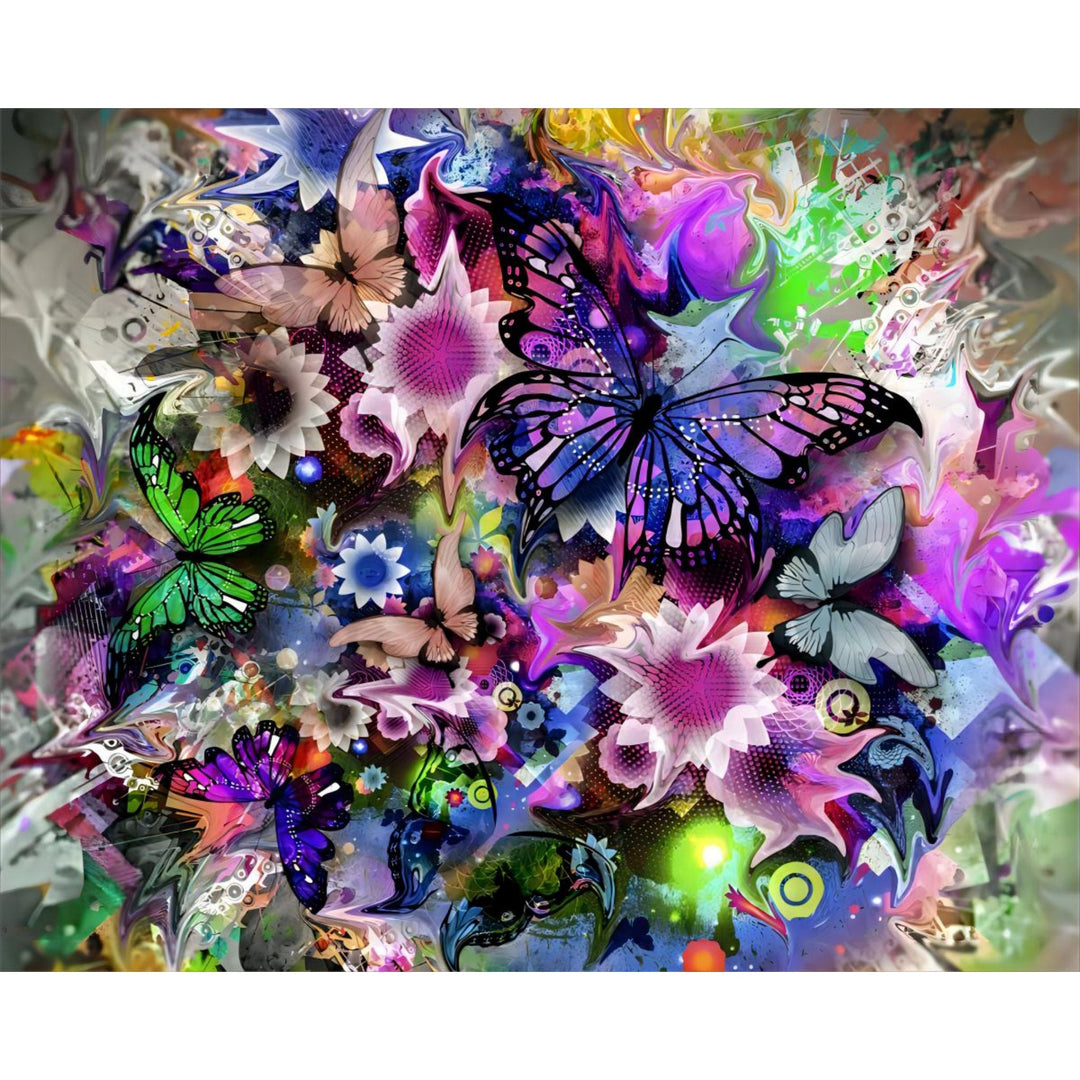 Vibrant Butterfly Explosion | Diamond Painting