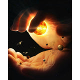 Galaxy in His Hands | Diamond Painting Design - Full Drill Diamond Art with 5d Square or Round Diamonds - AB Drills Available