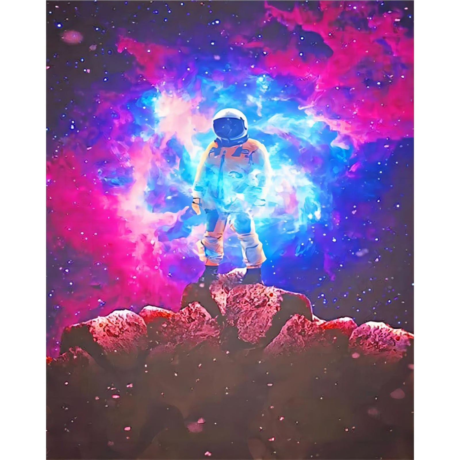 Galaxy Space Man | Diamond Painting Design - Full Drill Diamond Art with 5d Square or Round Diamonds - AB Drills Available