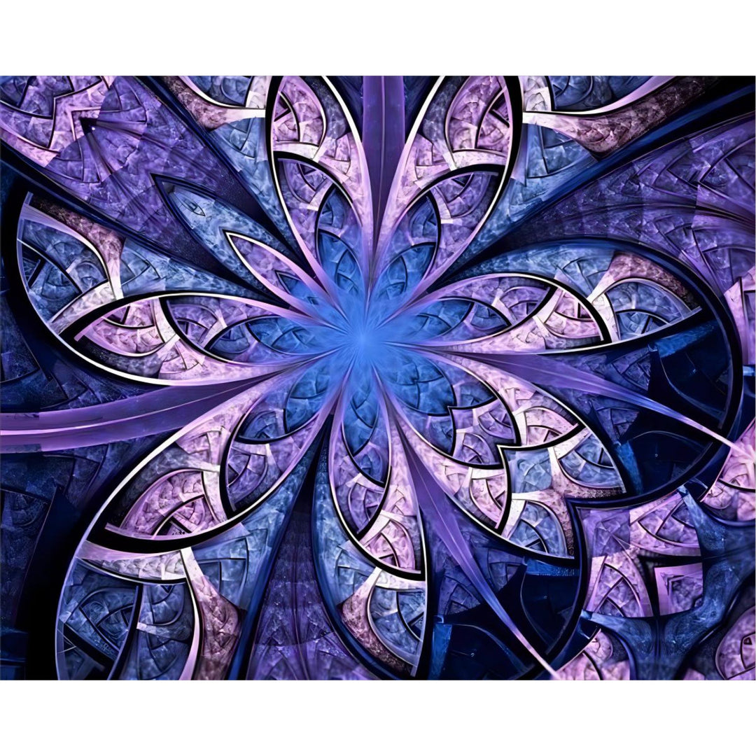 Violet Fractal Flower | Diamond Painting