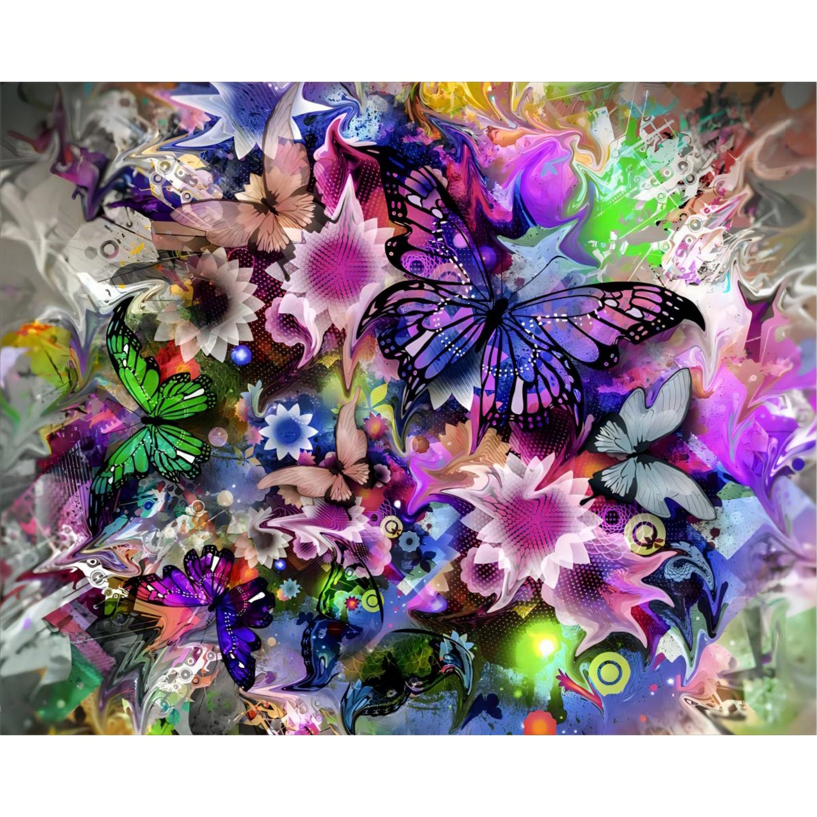 Butterfly Explosion | Diamond Painting Design - Full Drill Diamond Art with 5d Square or Round Diamonds - AB Drills Available