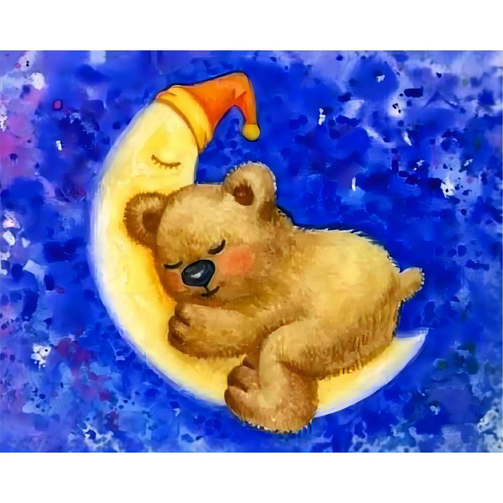 Sleepy Baby Bear | Diamond Painting Design - Full Drill Diamond Art with 5d Square or Round Diamonds - AB Drills Available