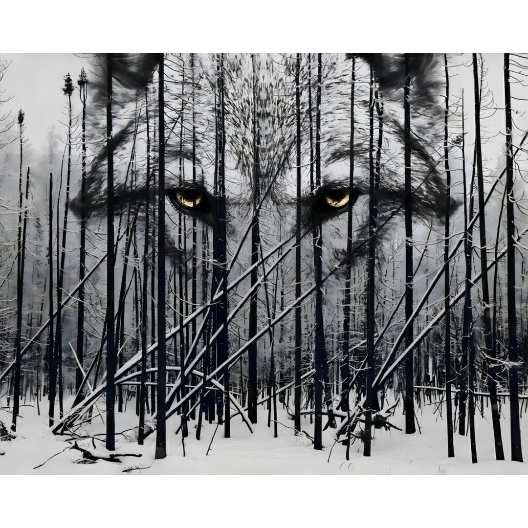 Wolf Winter Woods | Diamond Painting