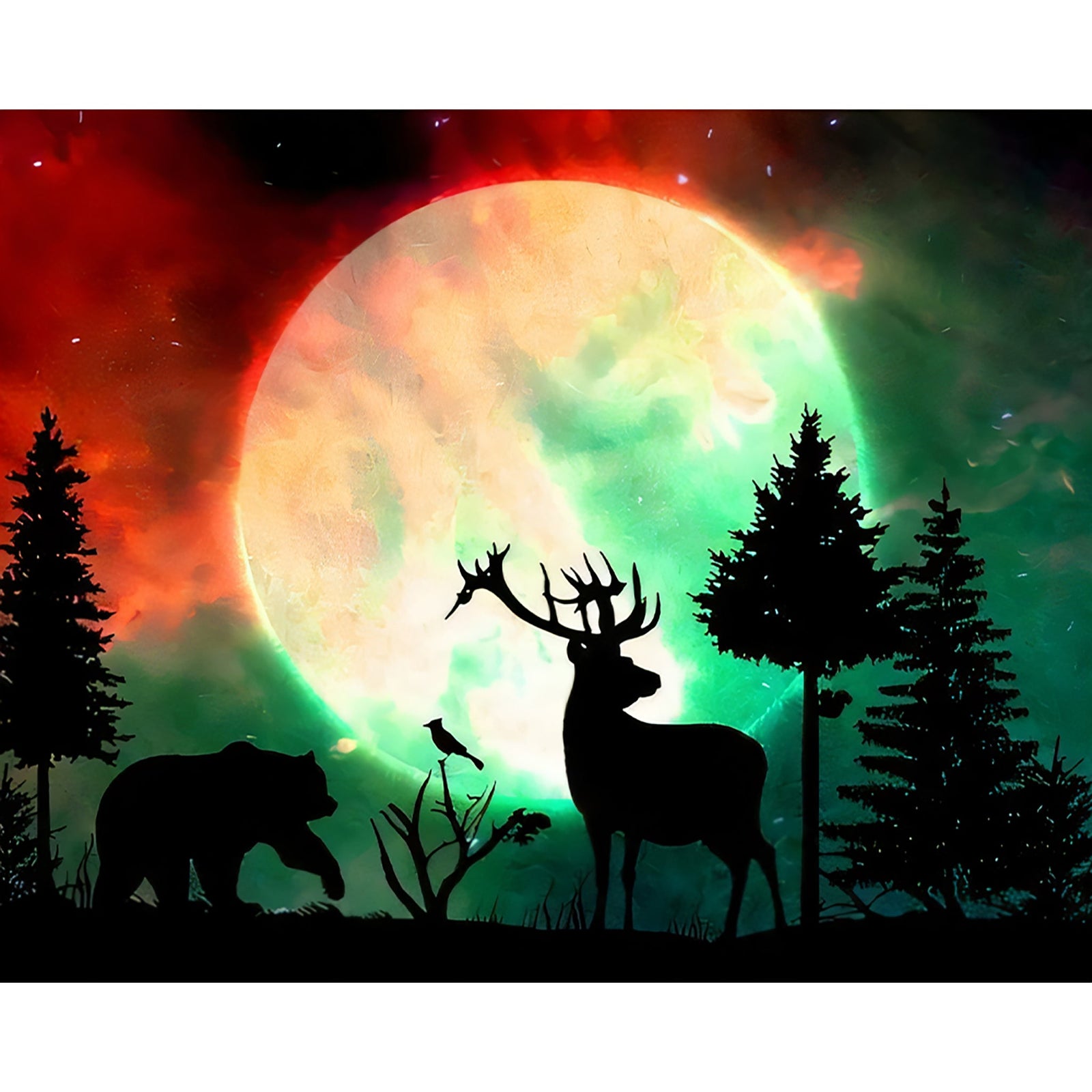 Space Forest | Diamond Painting Design - Full Drill Diamond Art with 5d Square or Round Diamonds - AB Drills Available