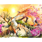 Colorful Fox | Diamond Painting Design - Full Drill Diamond Art with 5d Square or Round Diamonds - AB Drills Available