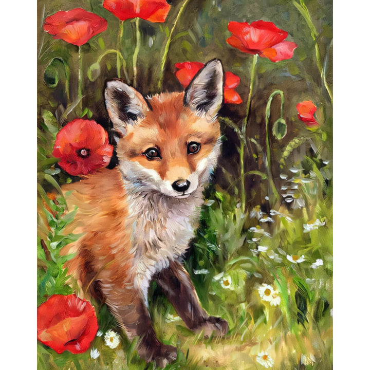 Flower Fox | Diamond Painting