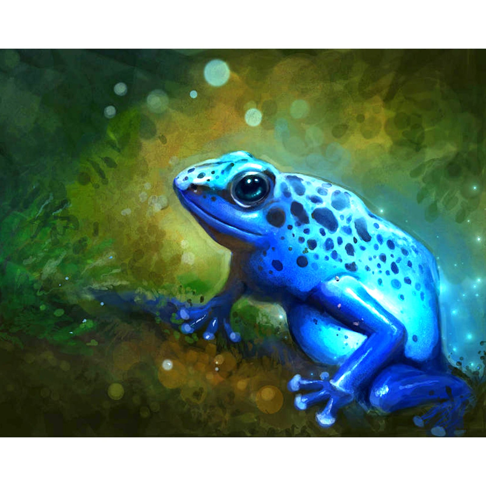 Blue Frog | Diamond Painting Design - Full Drill Diamond Art with 5d Square or Round Diamonds - AB Drills Available