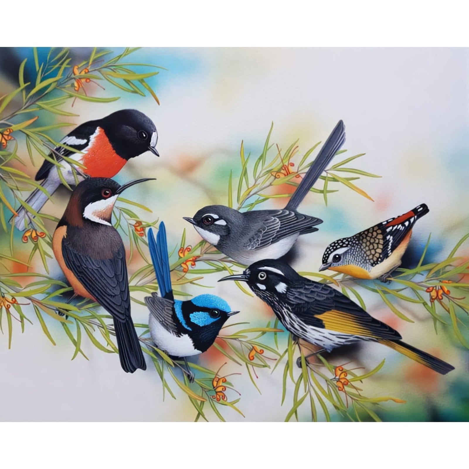 My Garden Birds | Diamond Painting Design - Full Drill Diamond Art with 5d Square or Round Diamonds - AB Drills Available