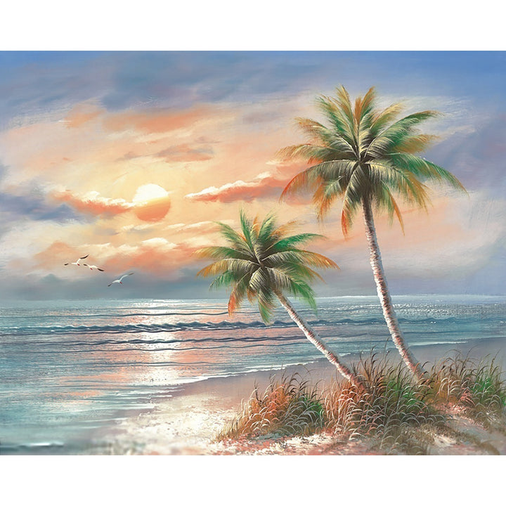Coconut Trees on Beach | Diamond Painting