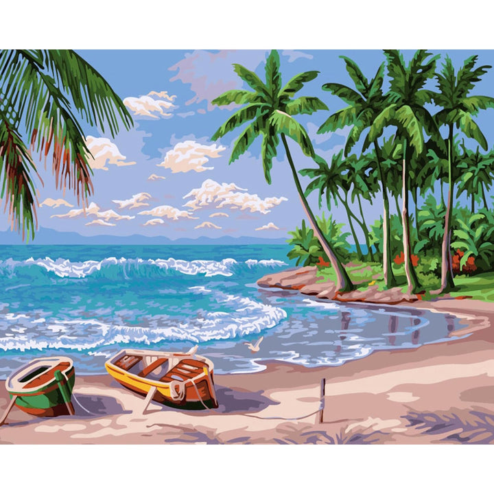 Ship Hawaii Beach | Diamond Painting