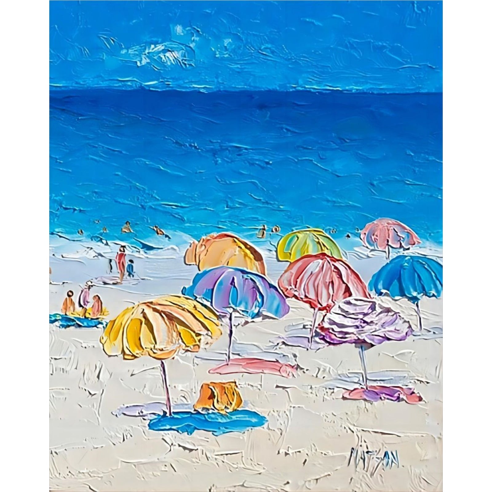 Summer Beach Umbrella | Diamond Painting Design - Full Drill Diamond Art with 5d Square or Round Diamonds - AB Drills Available