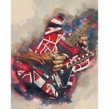Eddie Van Halen's Electric Guitar | Diamond Painting Design - Full Drill Diamond Art with 5d Square or Round Diamonds - AB Drills Available