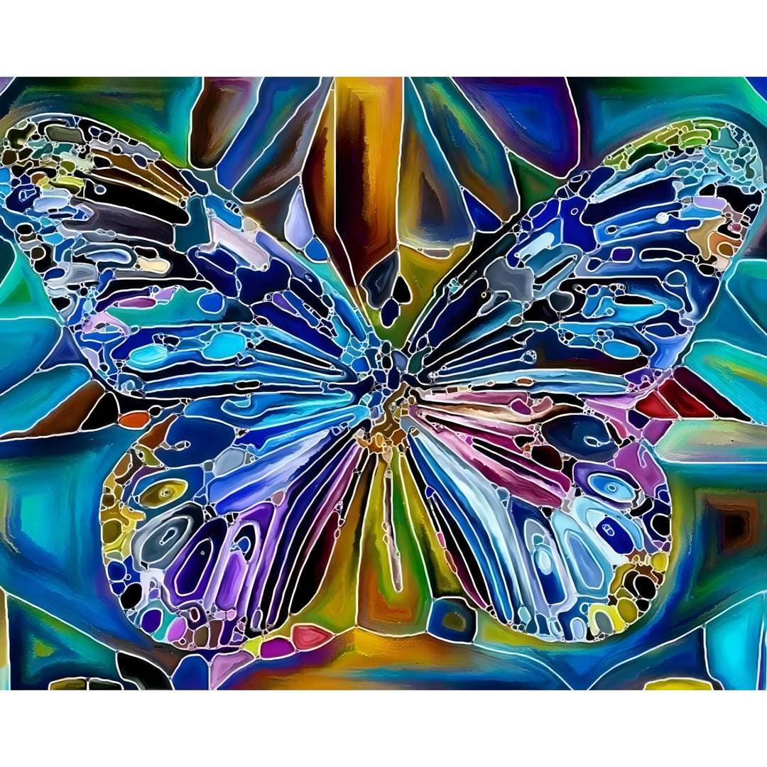 Multicolored Psychedelic Butterfly | Diamond Painting