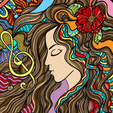 Sleeping with Music | Diamond Painting Design - Full Drill Diamond Art with 5d Square or Round Diamonds - AB Drills Available