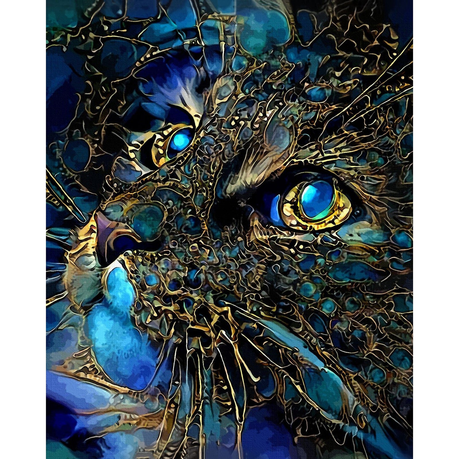 Majestic Cat | Diamond Painting Design - Full Drill Diamond Art with 5d Square or Round Diamonds - AB Drills Available