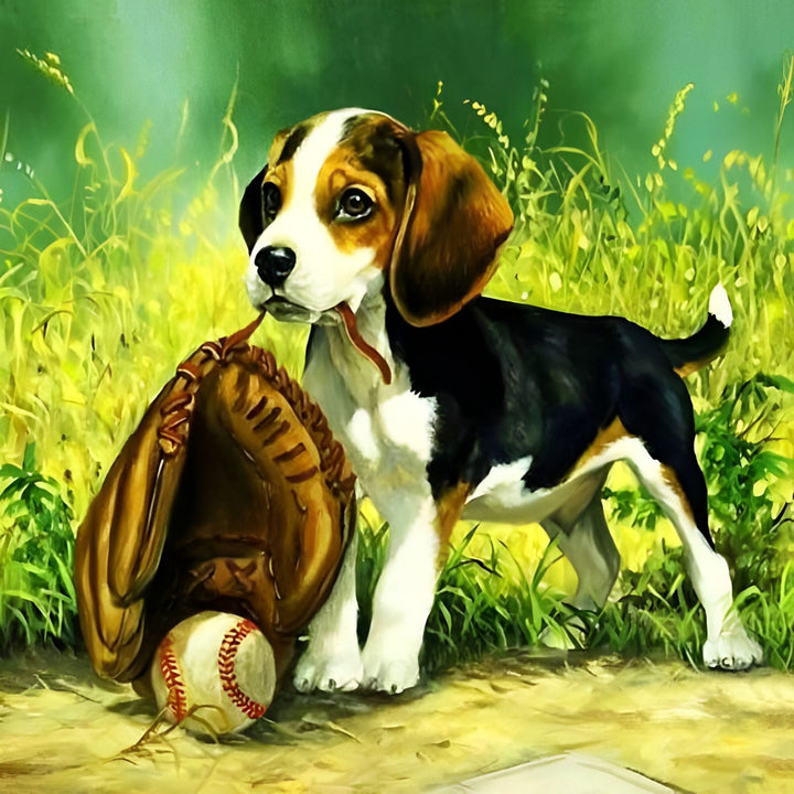 Dogs and Baseball | Diamond Painting