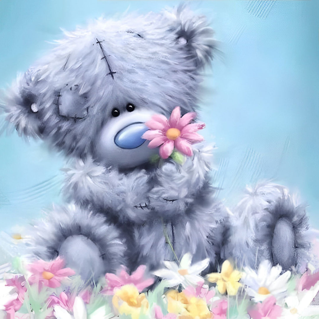 Cartoon Cute Bear Flowers | Diamond Painting