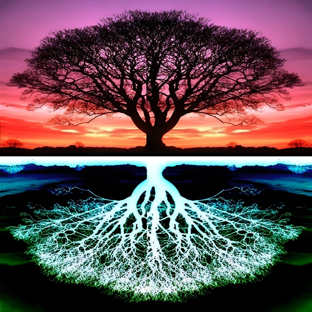 Colorful Fantasy Tree Different Reflection | Diamond Painting