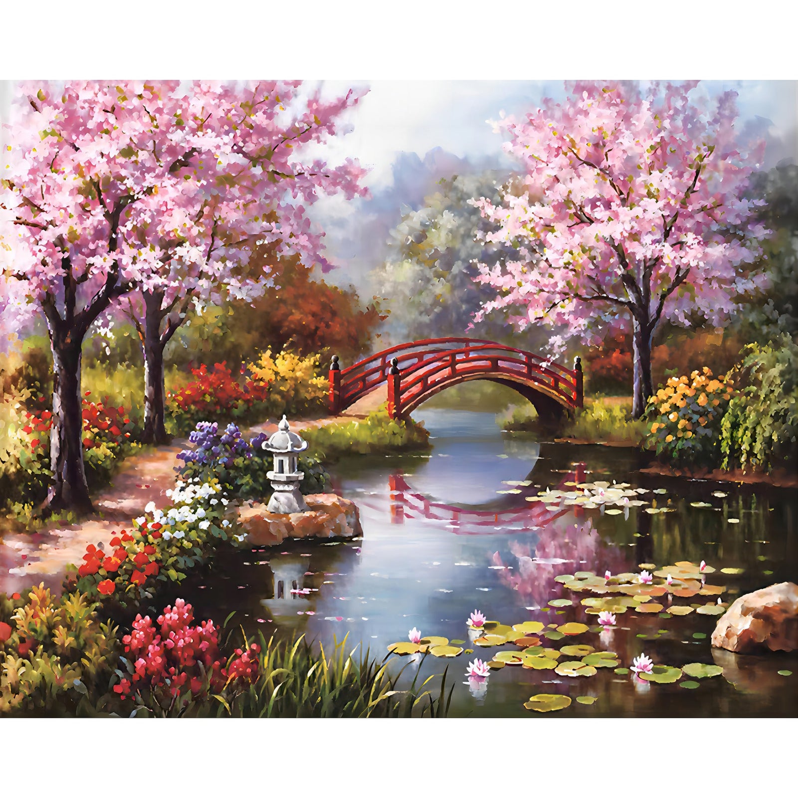 Japanese Garden | Diamond Painting Design - Full Drill Diamond Art with 5d Square or Round Diamonds - AB Drills Available