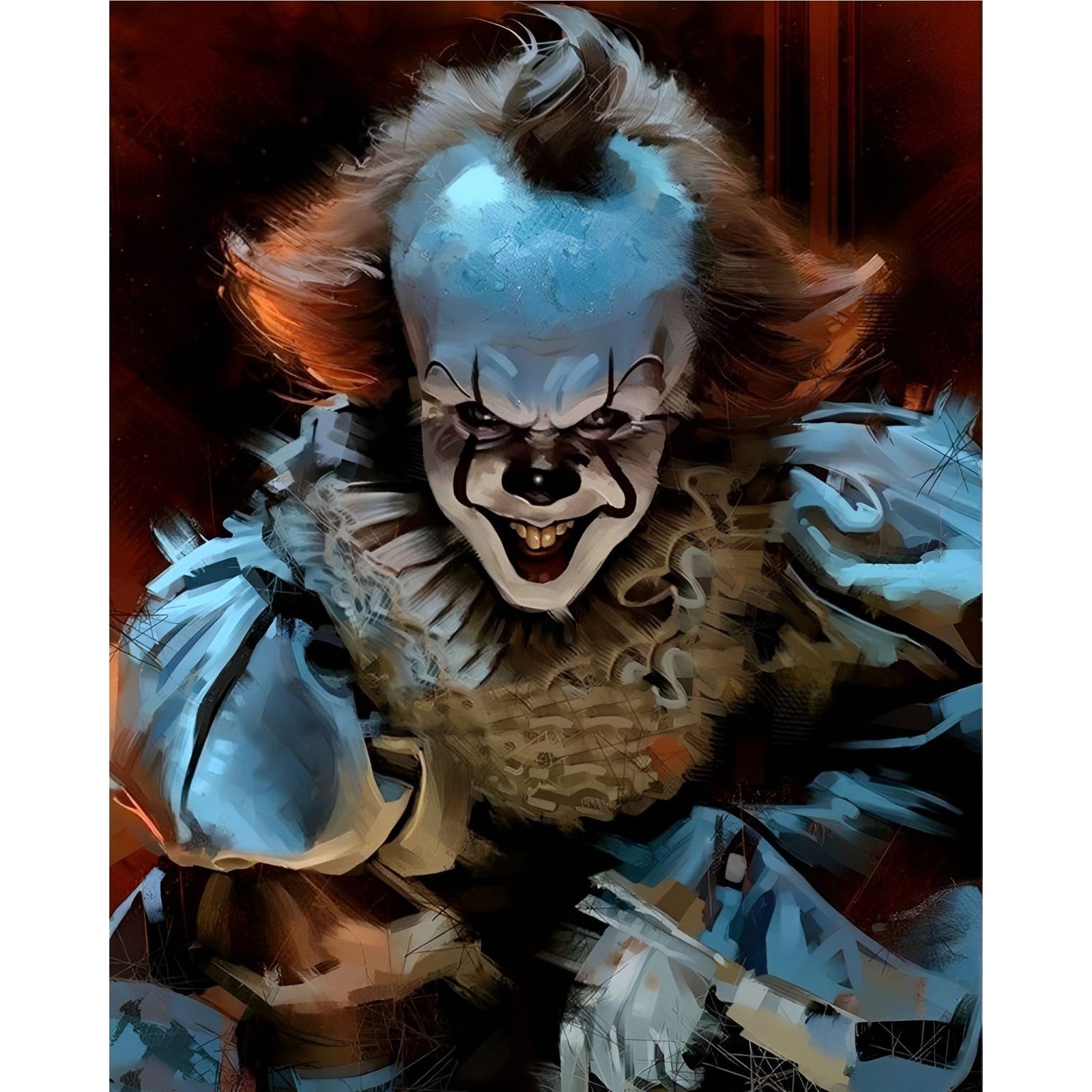 Horror Clown | Diamond Painting Design - Full Drill Diamond Art with 5d Square or Round Diamonds - AB Drills Available