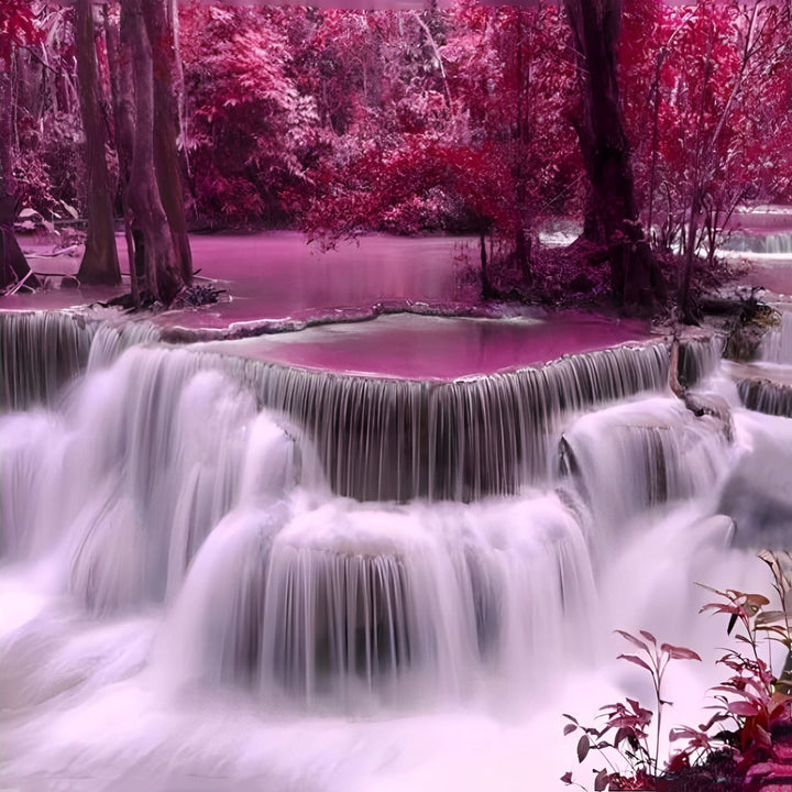 Beautiful Autumn Series Waterfalls | Diamond Painting