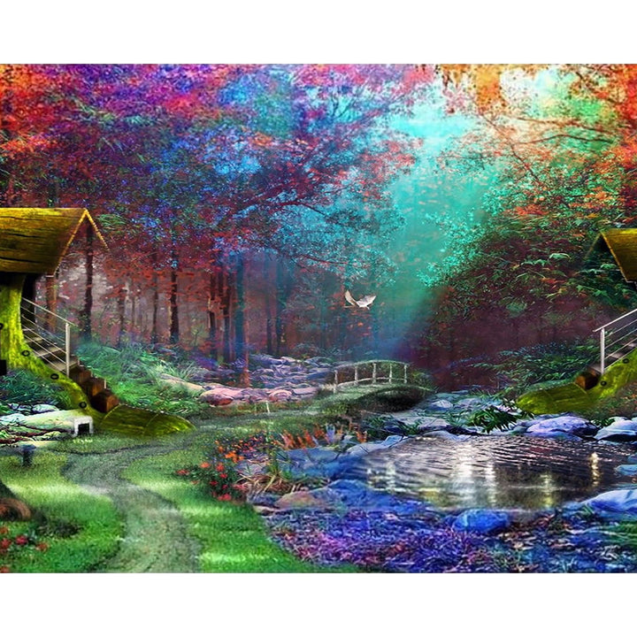 Dream Landscape Nature Forest Cottage | Diamond Painting
