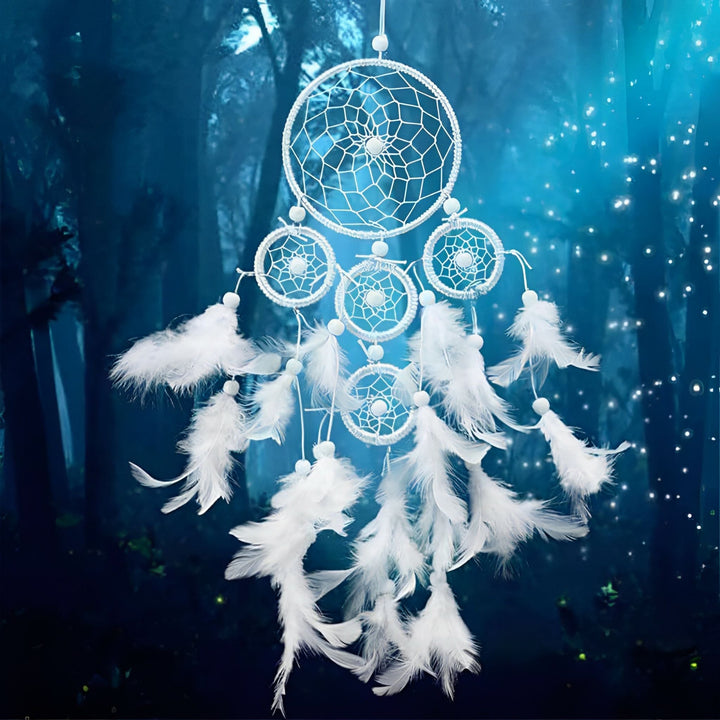 Dream Catcher White Feathers | Diamond Painting
