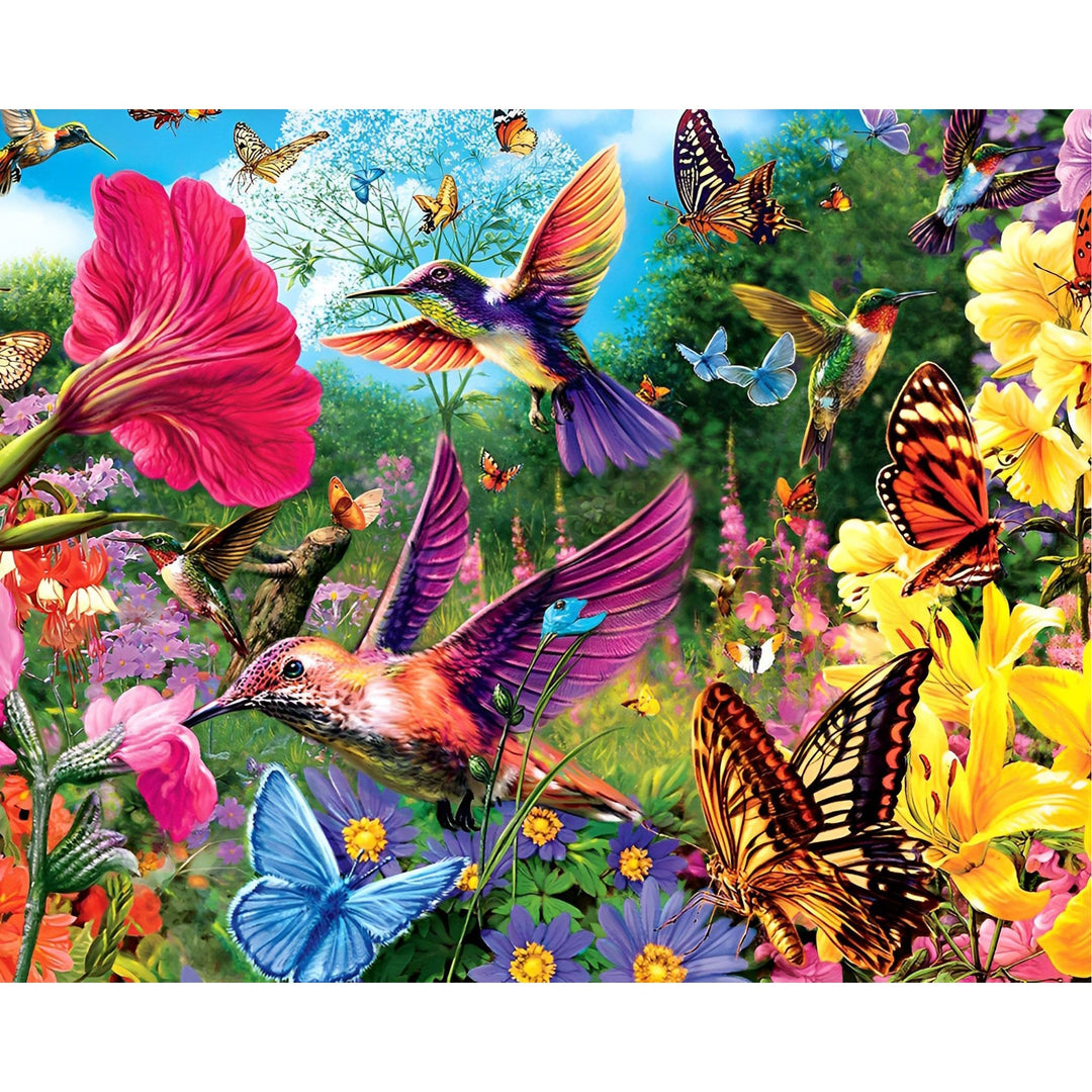 Hummingbirds And Butterflies Flutter | Diamond Painting