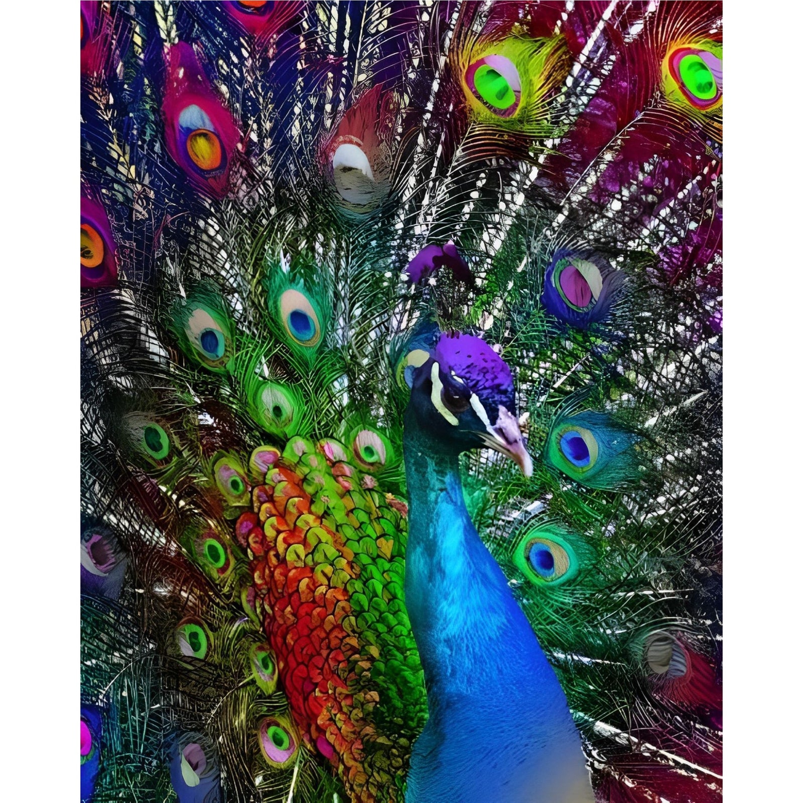 Be a Peacock | Diamond Painting Design - Full Drill Diamond Art with 5d Square or Round Diamonds - AB Drills Available