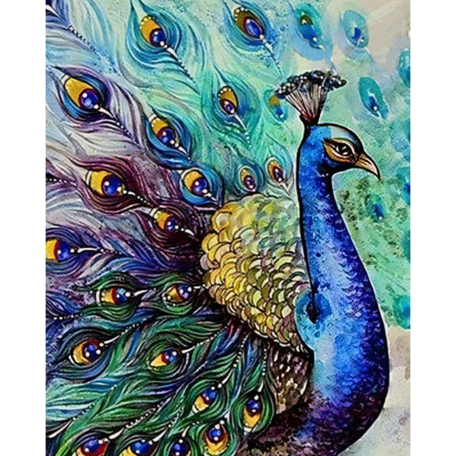 Peacock Showcase | Diamond Painting Design - Full Drill Diamond Art with 5d Square or Round Diamonds - AB Drills Available