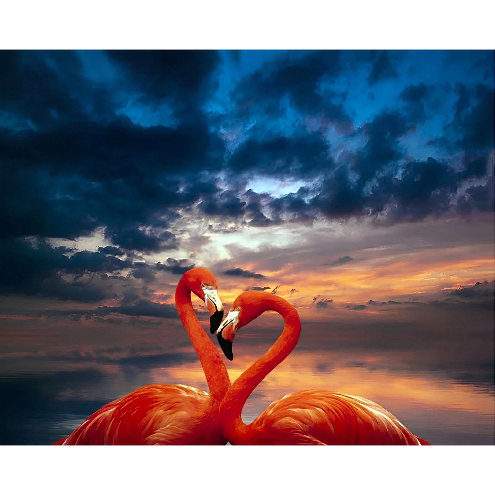 Flamingo at Sunset | Diamond Painting Design - Full Drill Diamond Art with 5d Square or Round Diamonds - AB Drills Available