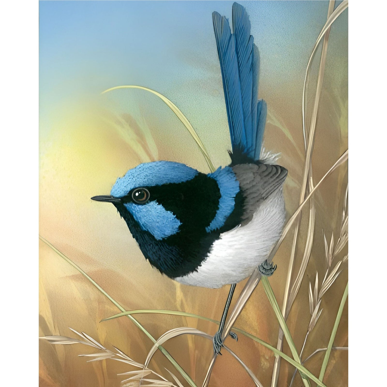 Blue Bird | Diamond Painting Design - Full Drill Diamond Art with 5d Square or Round Diamonds - AB Drills Available