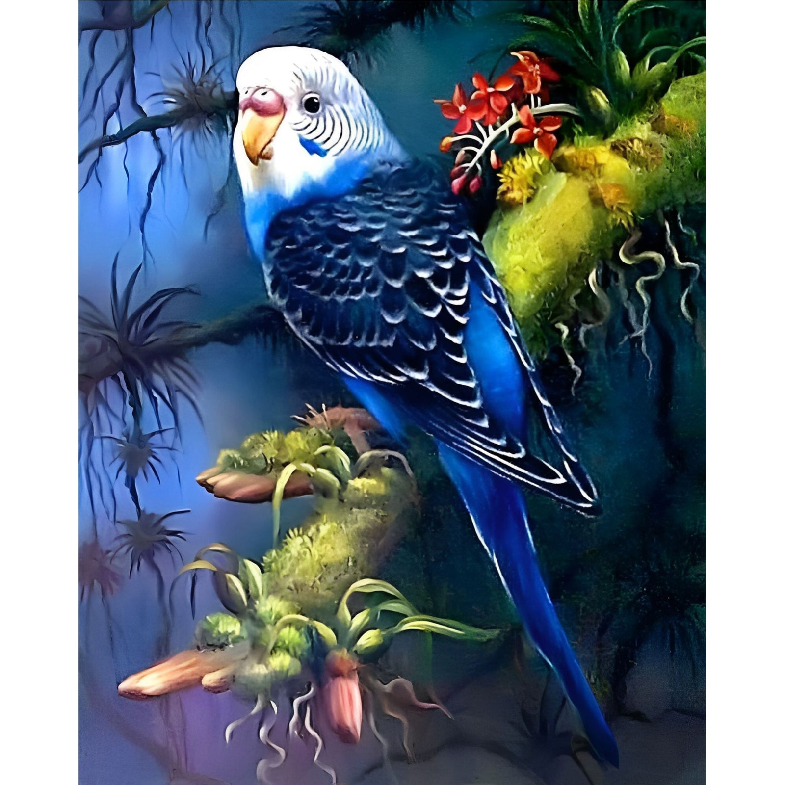 Forest Parrot | Diamond Painting Design - Full Drill Diamond Art with 5d Square or Round Diamonds - AB Drills Available