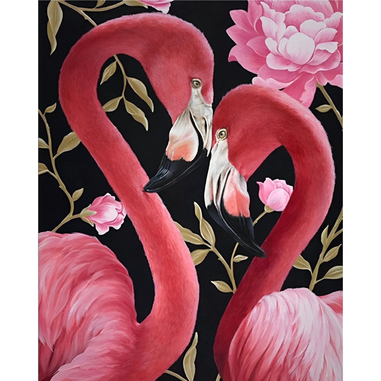 Flamingo Couple | Diamond Painting Design - Full Drill Diamond Art with 5d Square or Round Diamonds - AB Drills Available