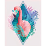 Abstract Flamingo | Diamond Painting Design - Full Drill Diamond Art with 5d Square or Round Diamonds - AB Drills Available