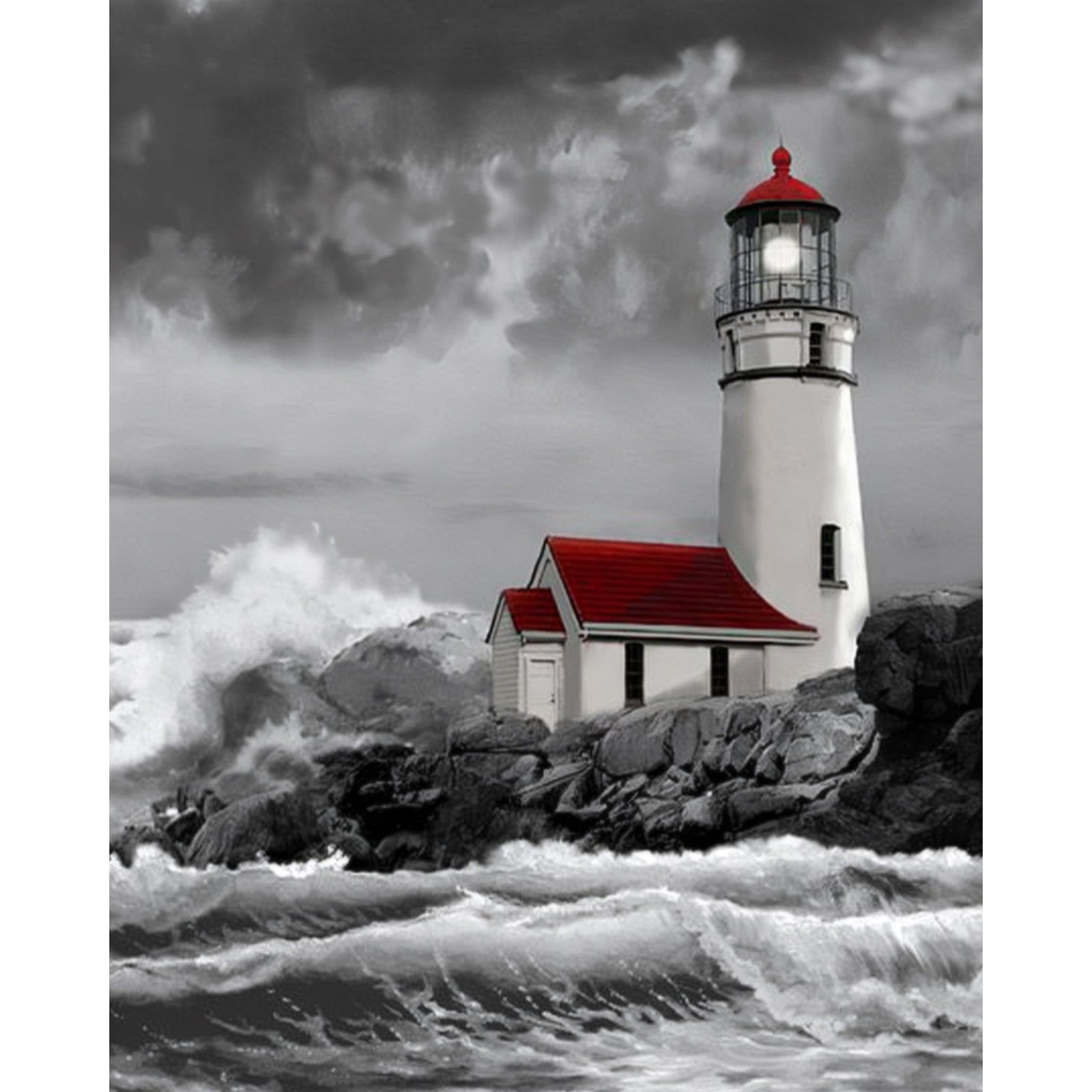 Lighthouse | Diamond Painting Design - Full Drill Diamond Art with 5d Square or Round Diamonds - AB Drills Available