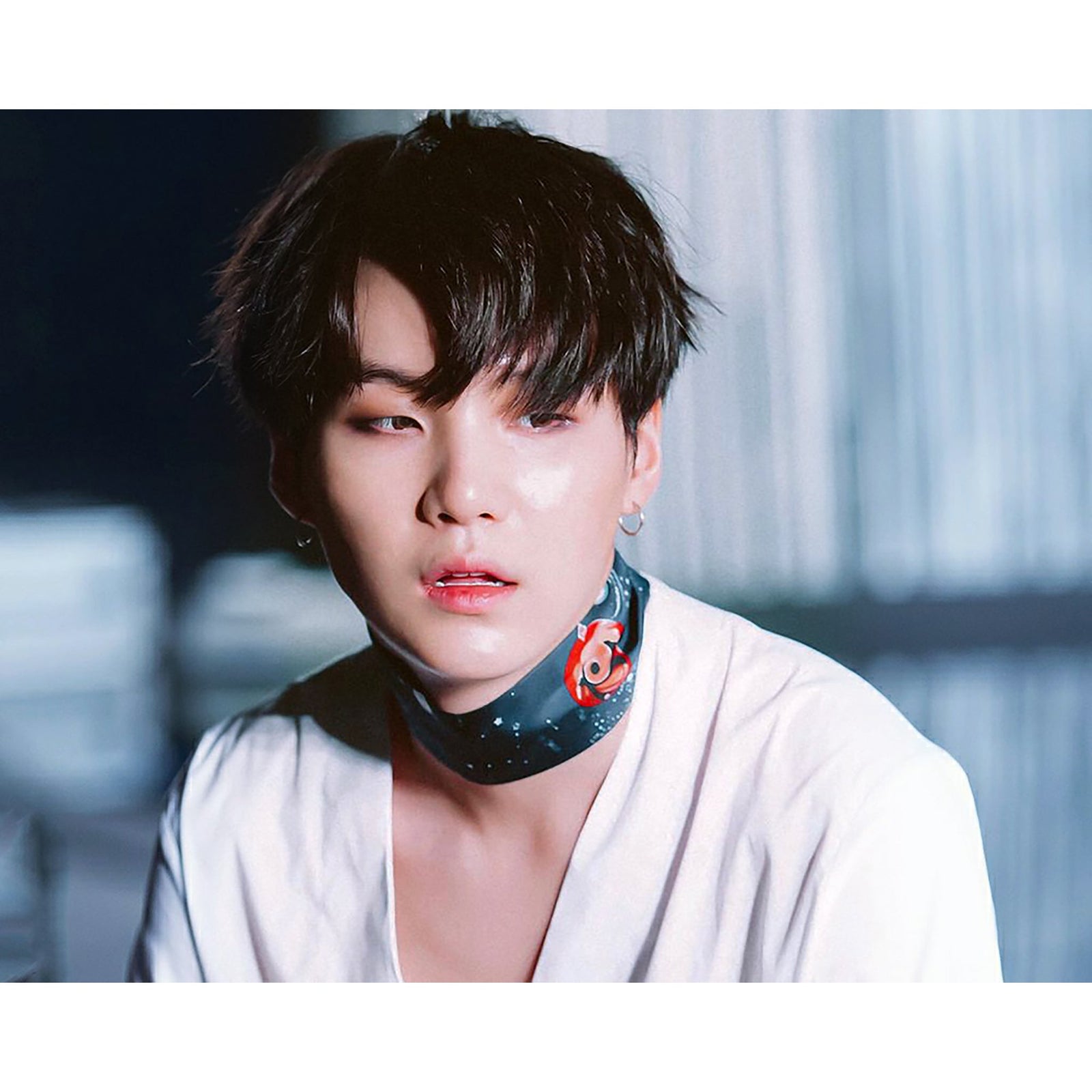 Min yoongi BTS in White | Diamond Painting Design - Full Drill Diamond Art with 5d Square or Round Diamonds - AB Drills Available