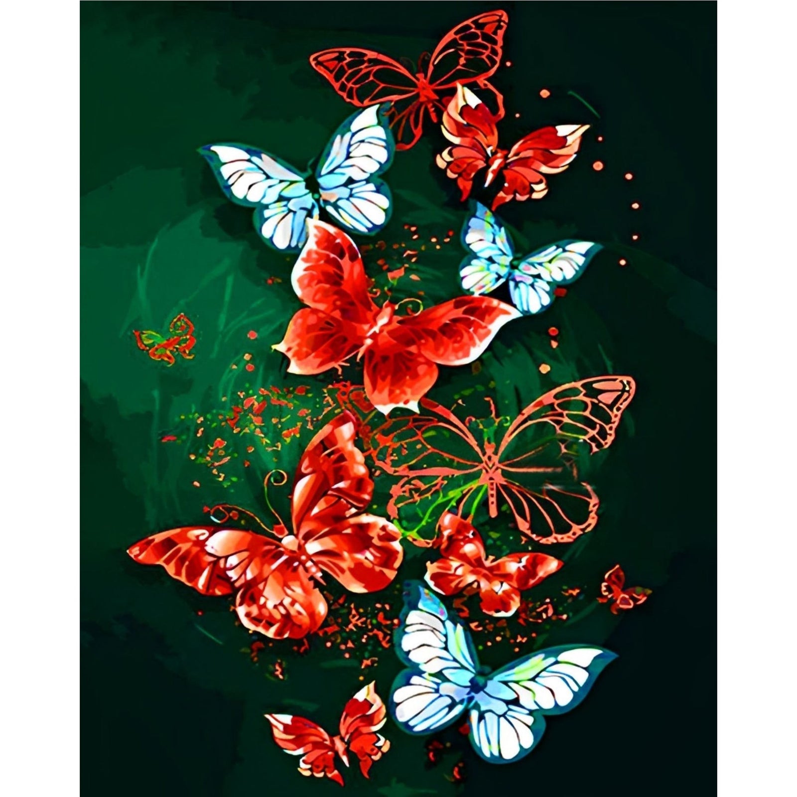 Ethereal Butterflies | Diamond Painting Design - Full Drill Diamond Art with 5d Square or Round Diamonds - AB Drills Available