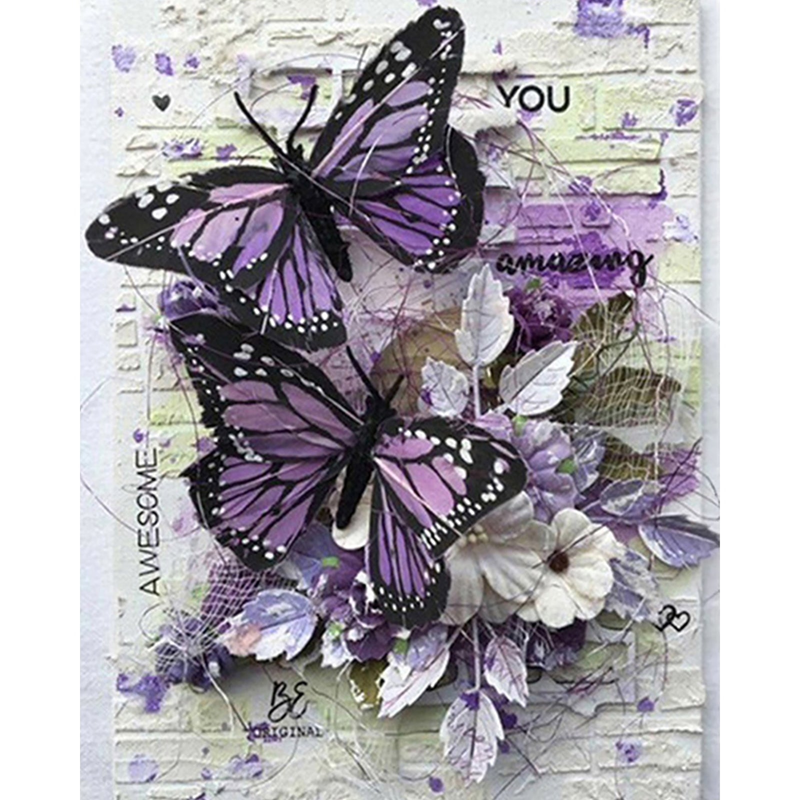 Butterflies | Diamond Painting Design - Full Drill Diamond Art with 5d Square or Round Diamonds - AB Drills Available