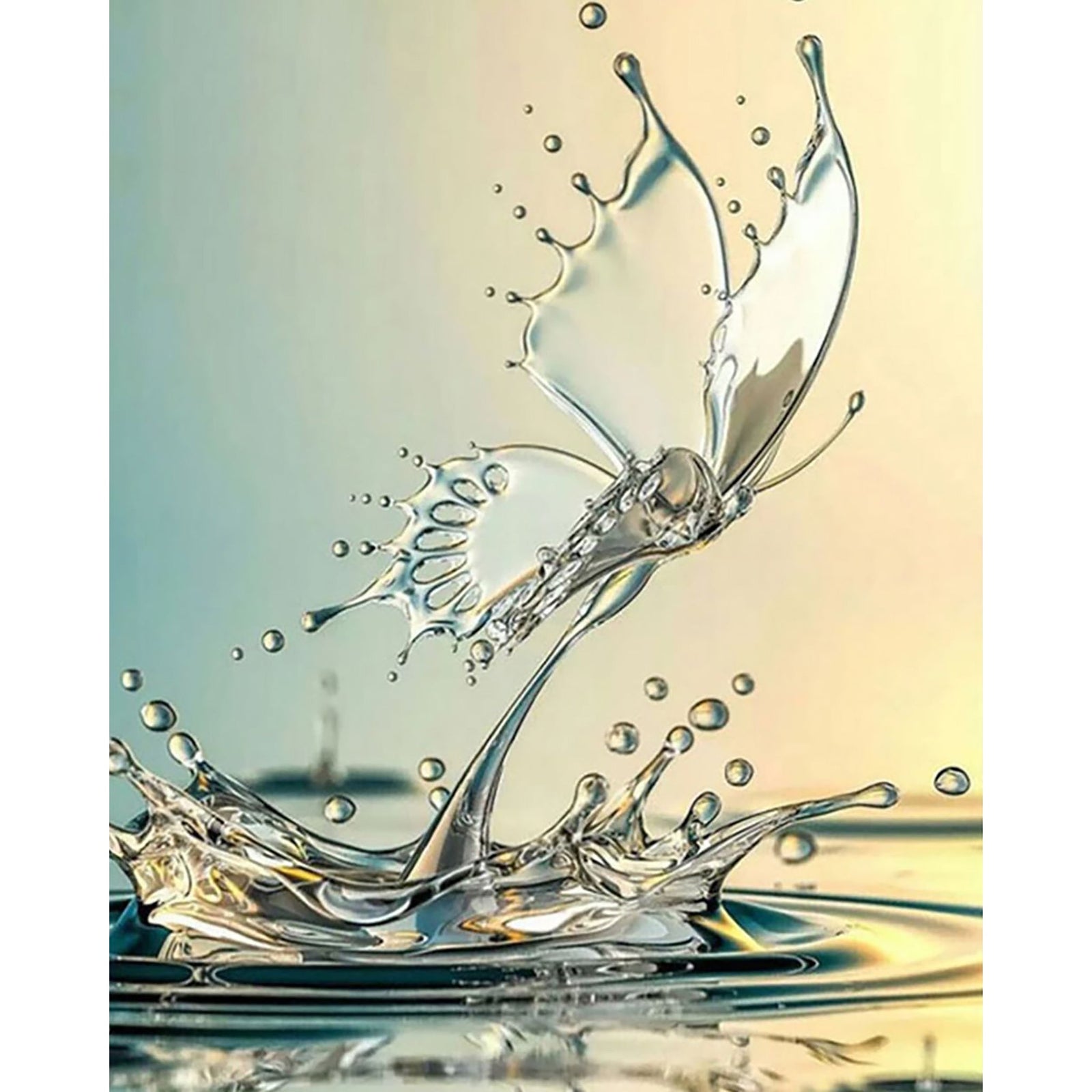 Waterdrop Butterfly | Diamond Painting Design - Full Drill Diamond Art with 5d Square or Round Diamonds - AB Drills Available