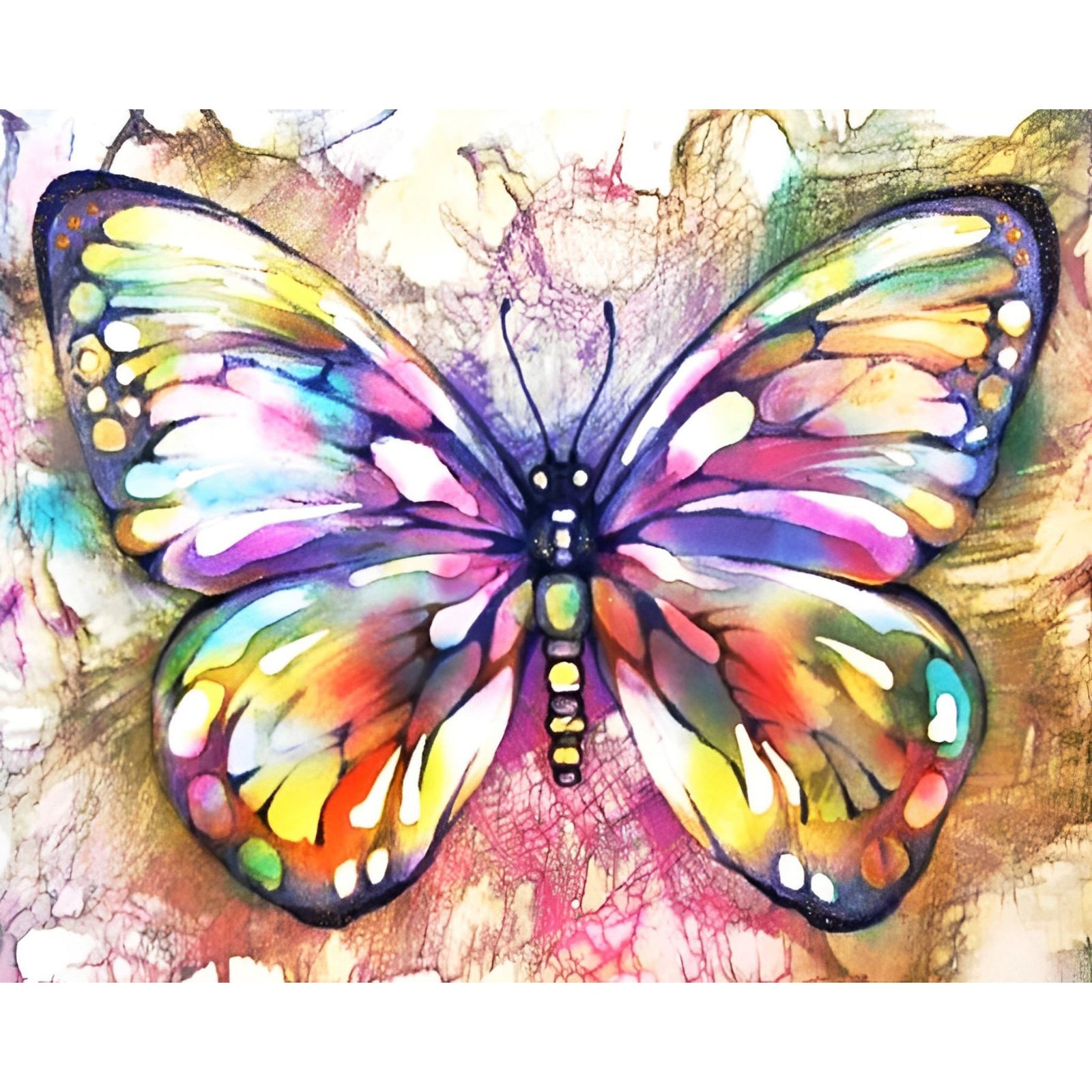 Colorful Butterfly | Diamond Painting Design - Full Drill Diamond Art with 5d Square or Round Diamonds - AB Drills Available