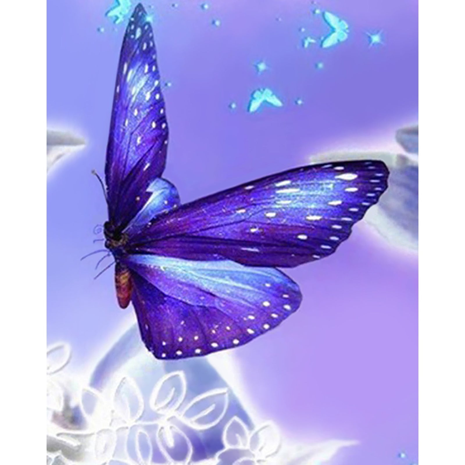 Purple Butterfly Sparkle | Diamond Painting Design - Full Drill Diamond Art with 5d Square or Round Diamonds - AB Drills Available