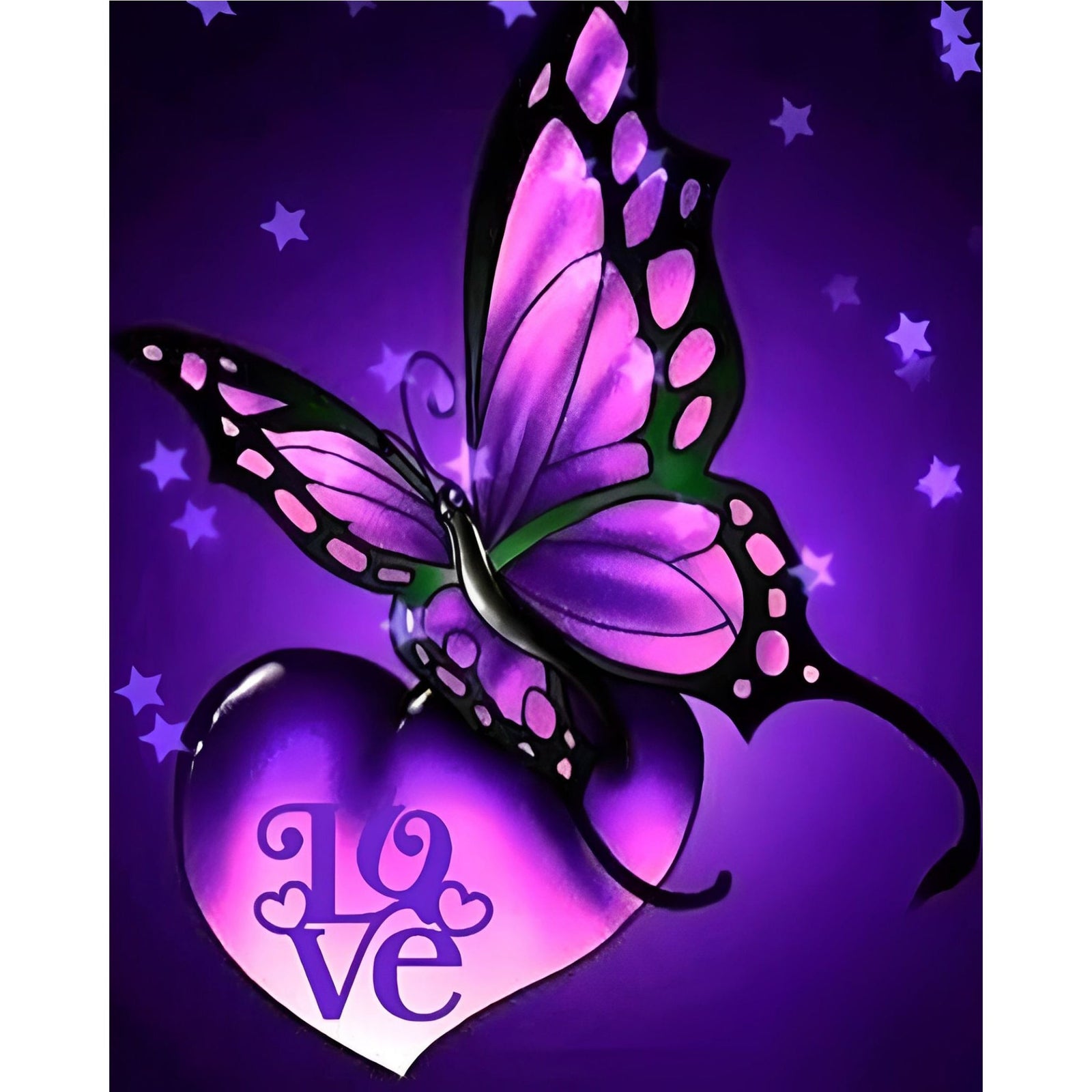 Butterfly Love | Diamond Painting Design - Full Drill Diamond Art with 5d Square or Round Diamonds - AB Drills Available