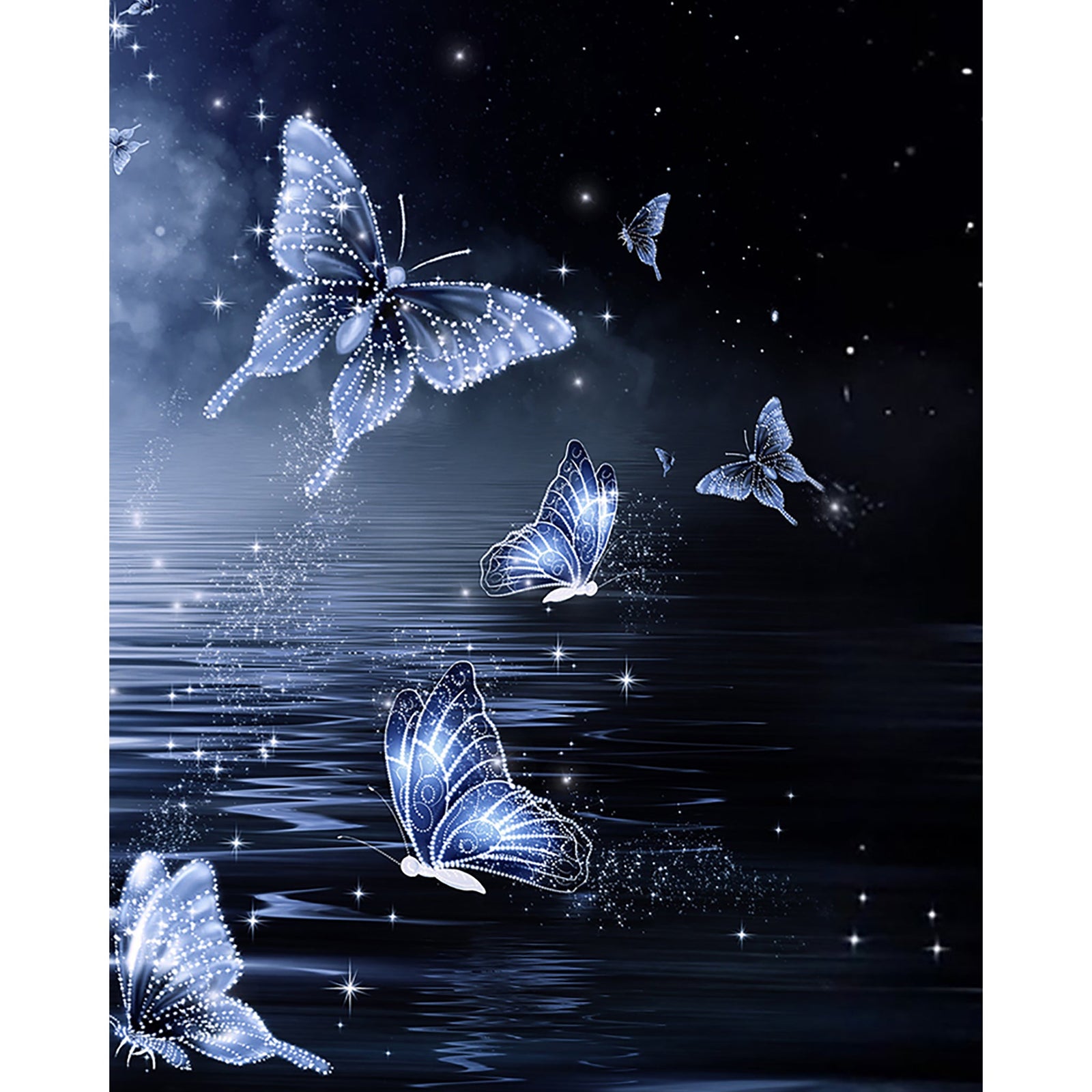 Butterflies with Glow| Diamond Painting Design - Full Drill Diamond Art with 5d Square or Round Diamonds - AB Drills Available