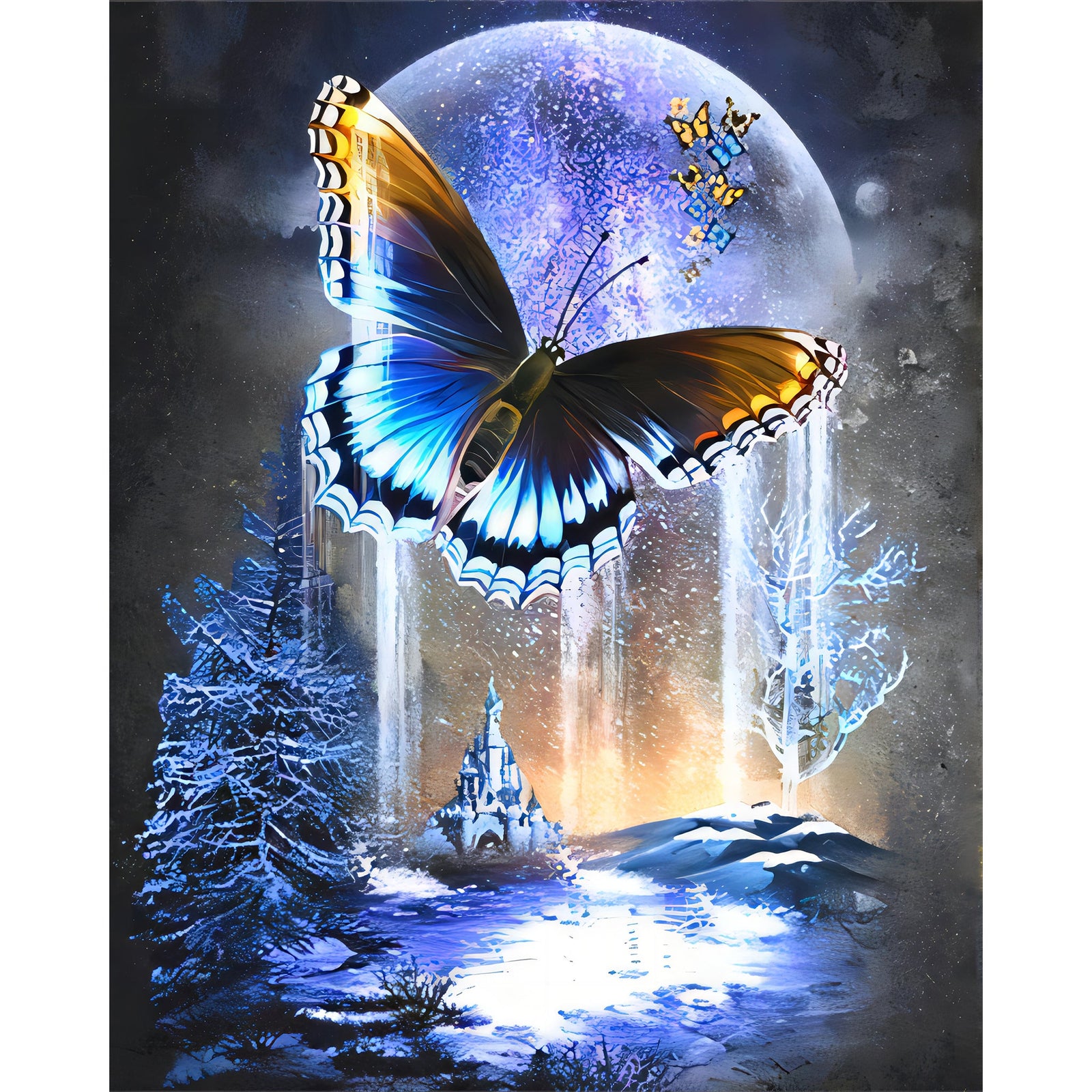 Butterfly | Diamond Painting Design - Full Drill Diamond Art with 5d Square or Round Diamonds - AB Drills Available