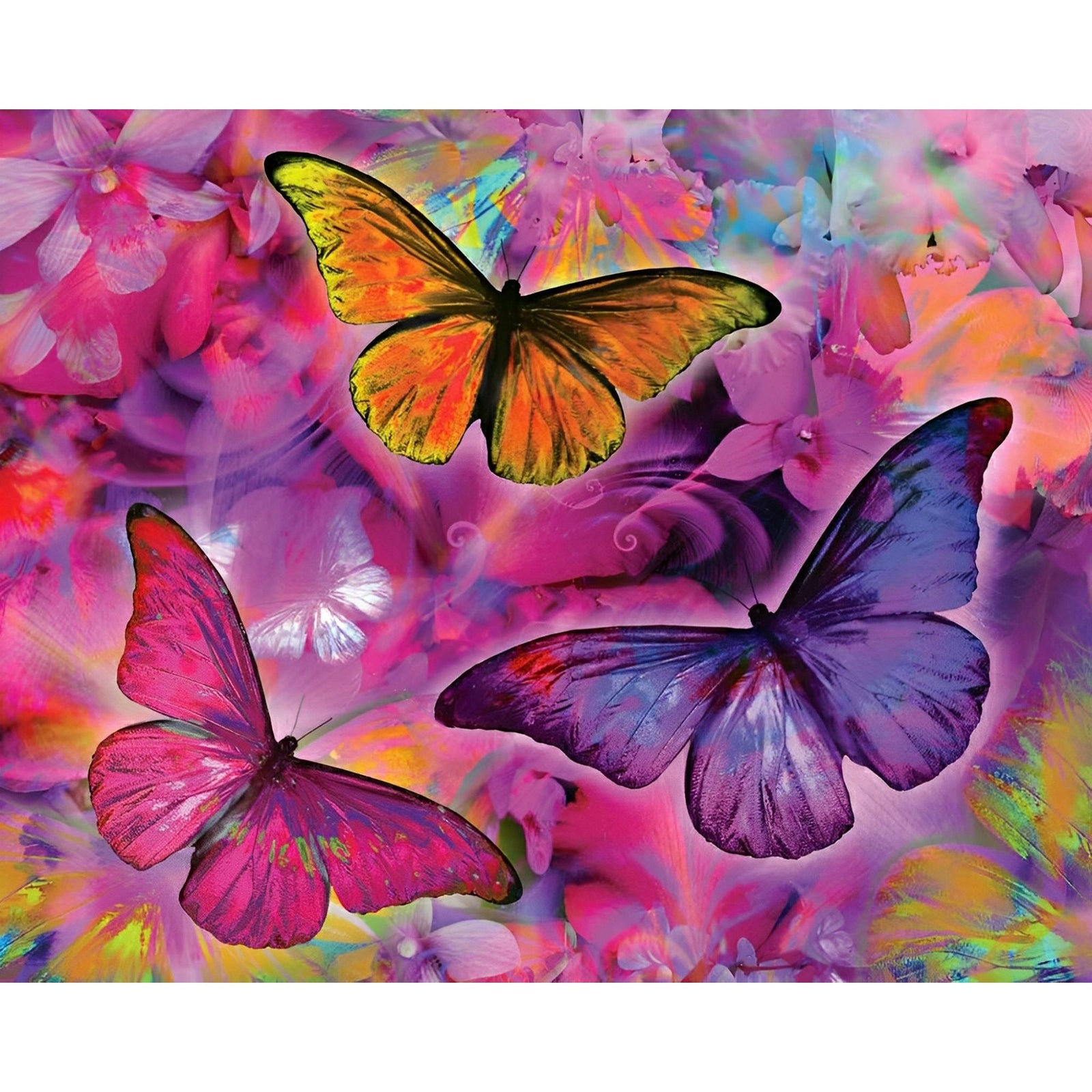 Dancing Butterflies | Diamond Painting Design - Full Drill Diamond Art with 5d Square or Round Diamonds - AB Drills Available