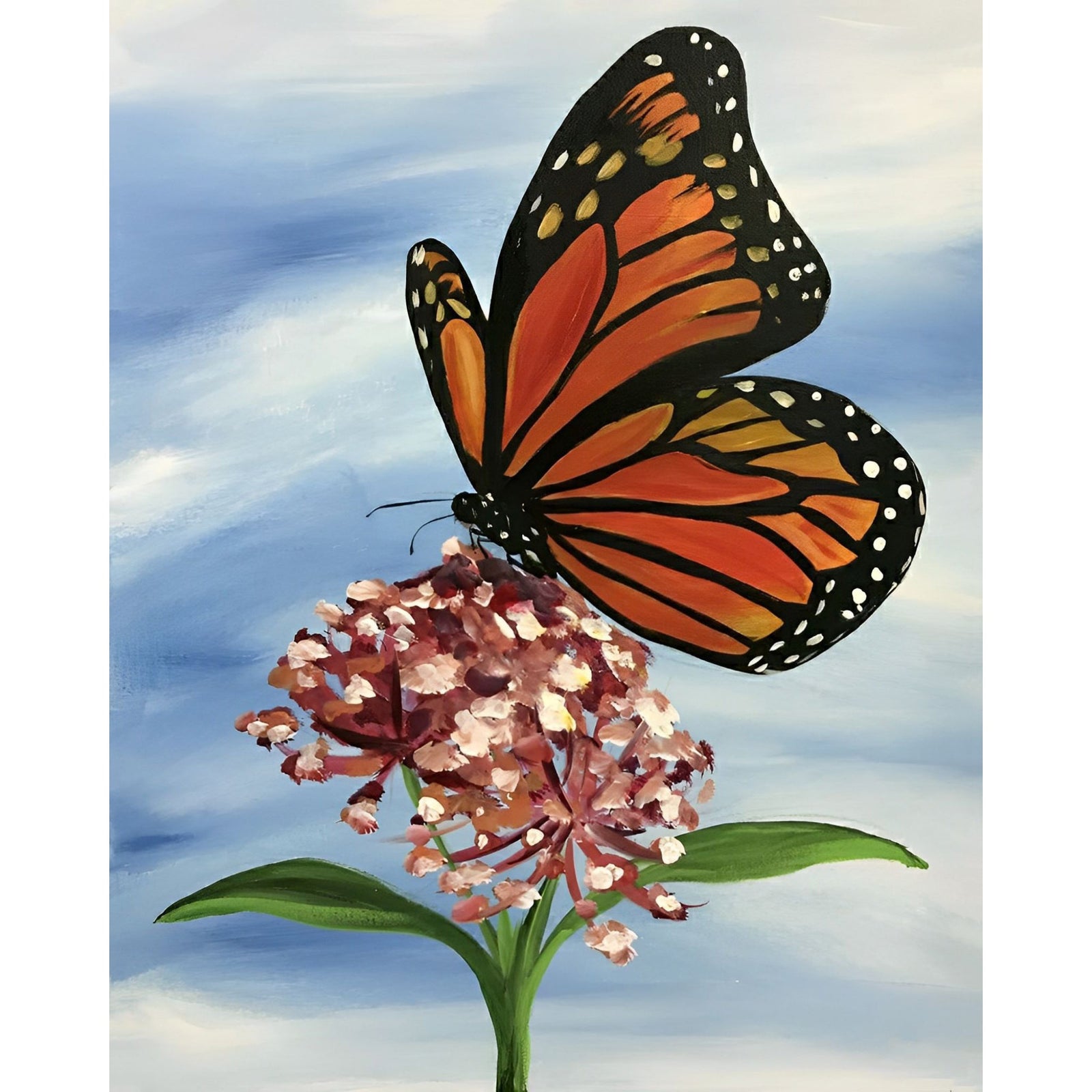 Monarch Butterfly Serenade | Diamond Painting Design - Full Drill Diamond Art with 5d Square or Round Diamonds - AB Drills Available