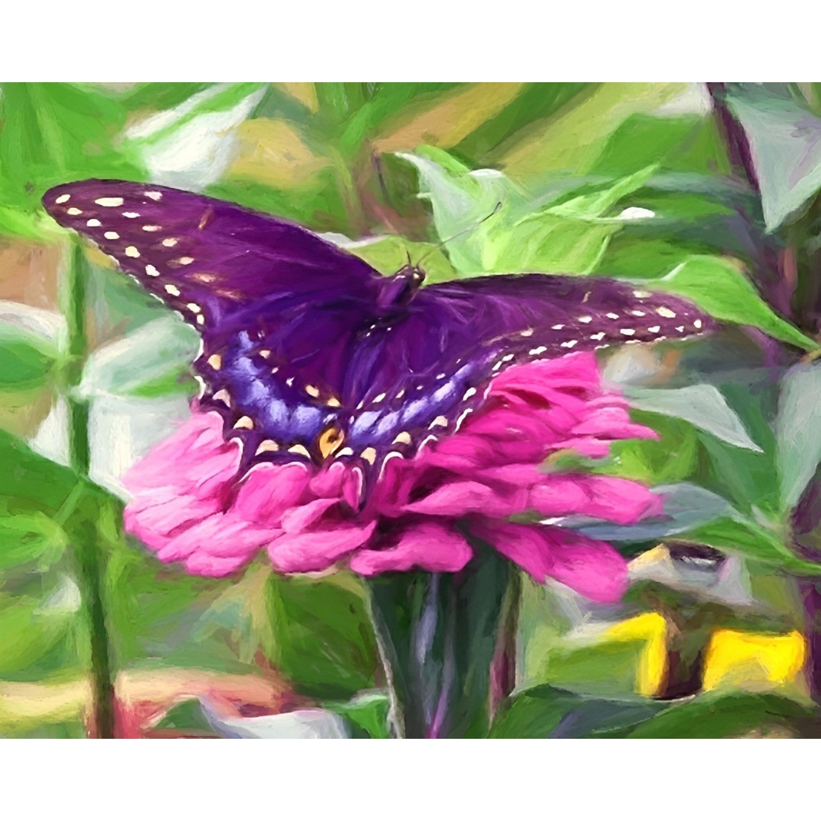 Violet Butterfly | Diamond Painting Design - Full Drill Diamond Art with 5d Square or Round Diamonds - AB Drills Available