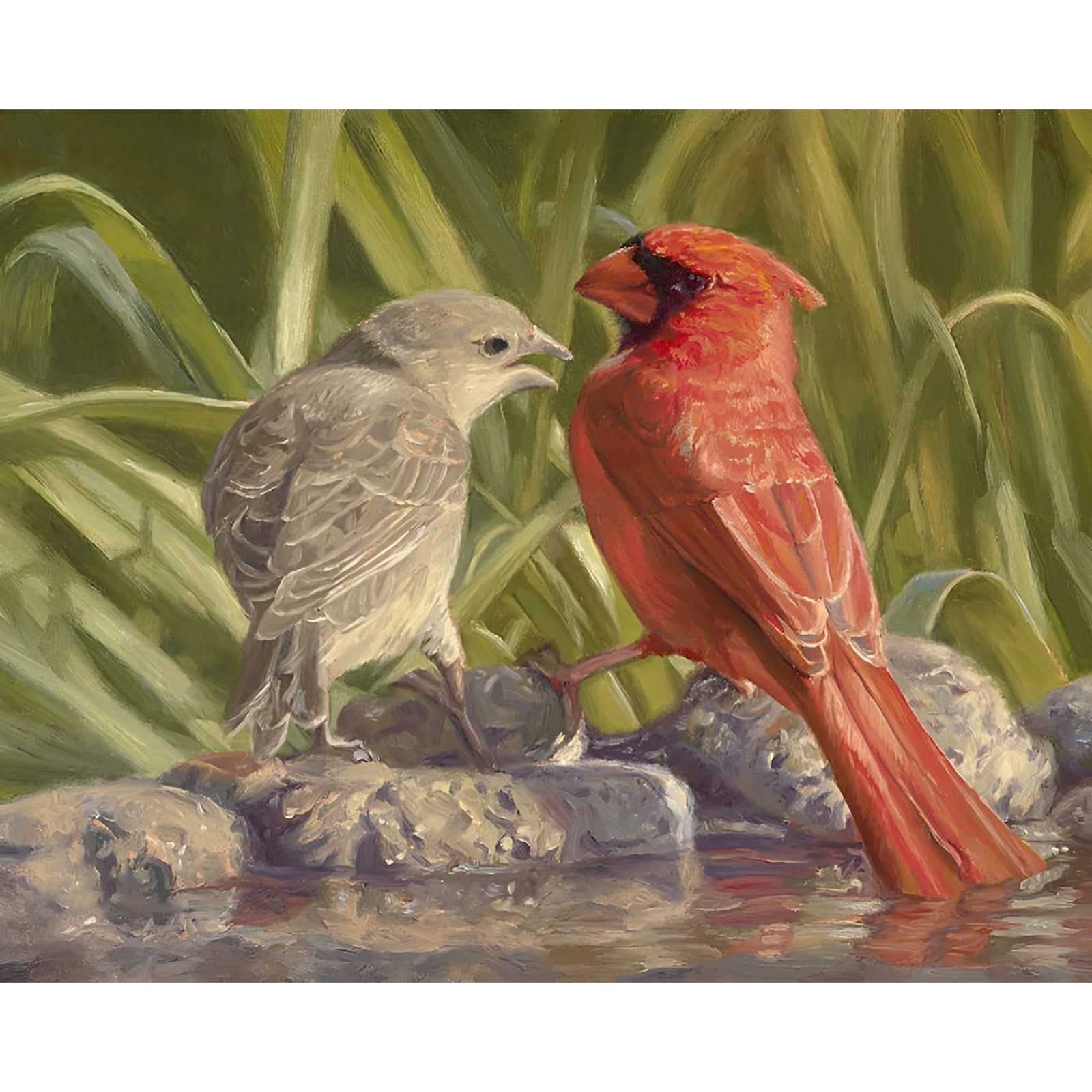 Cardinal Couple | Diamond Painting Design - Full Drill Diamond Art with 5d Square or Round Diamonds - AB Drills Available