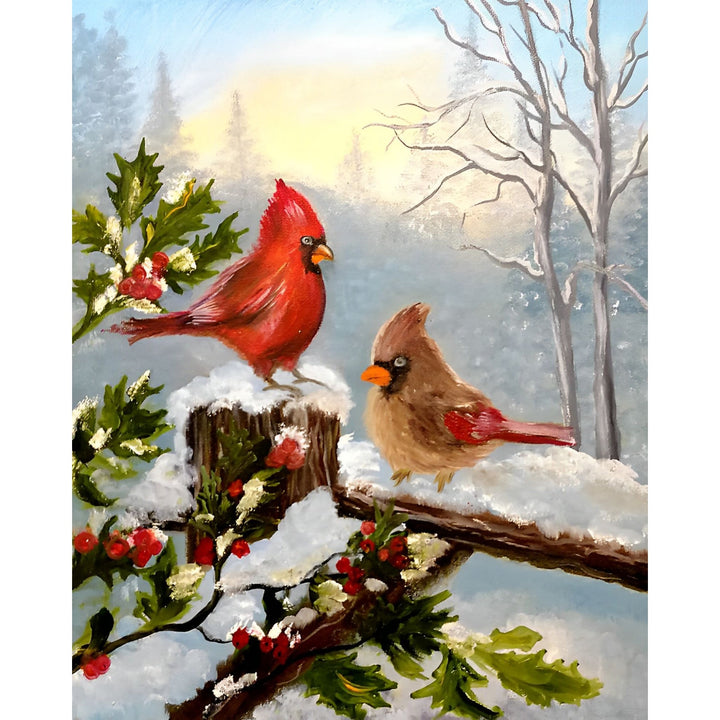 Cardinal Bird Christmas | Diamond Painting